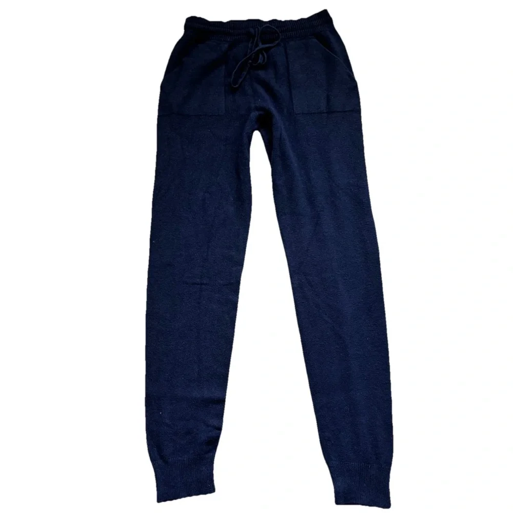 Jaki London Made in Italy Navy Jogger Pants w/ Pockets Minimalist Chic Elevated